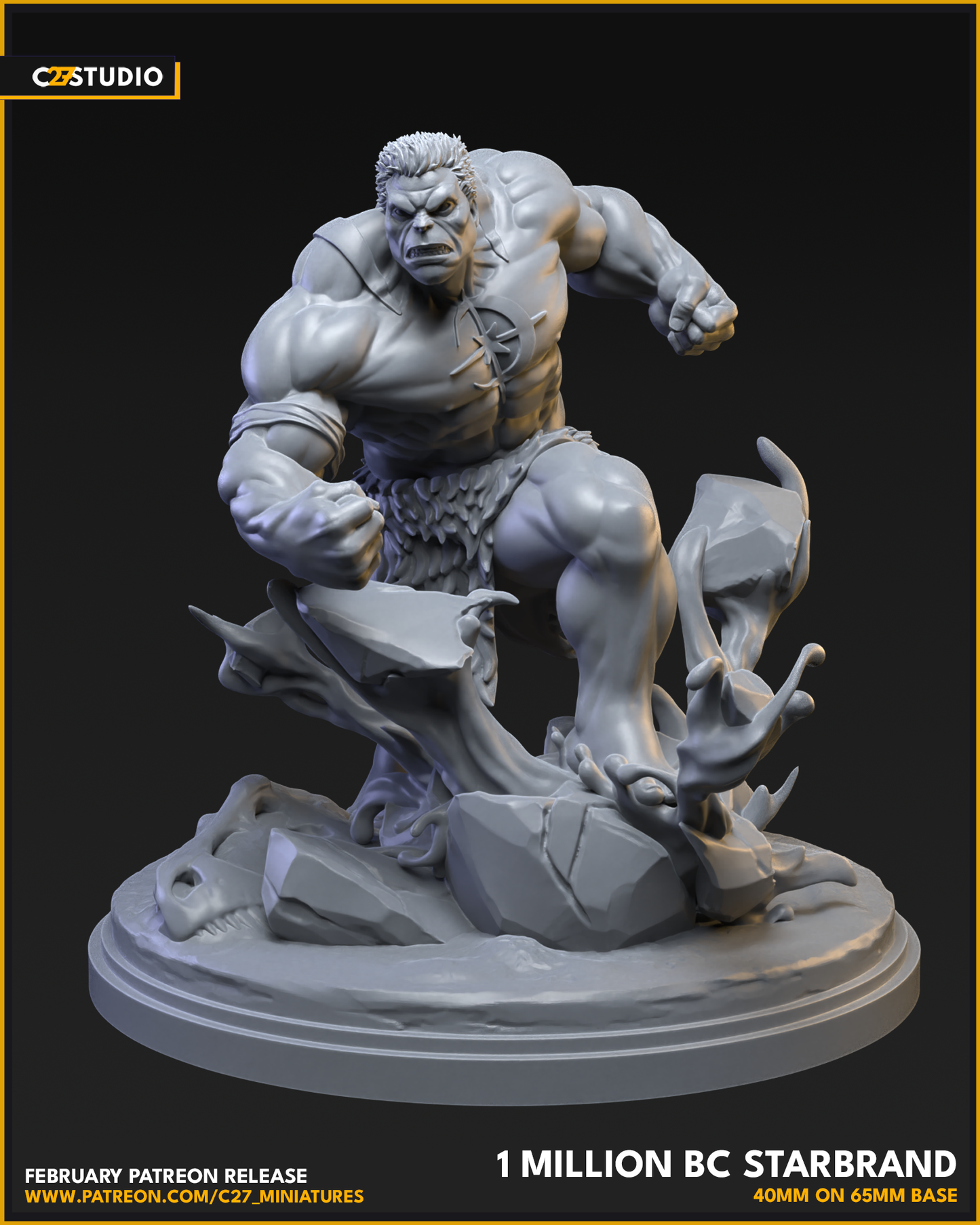Starbrand 40mm on 65mm Base (Sculpted by C27 Studios) - 3D Printed Miniature