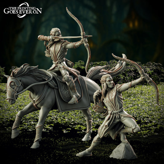 Elderwood Prince Laigalad on Foot and Mounted (Sculpted by Printing Goes Ever On)