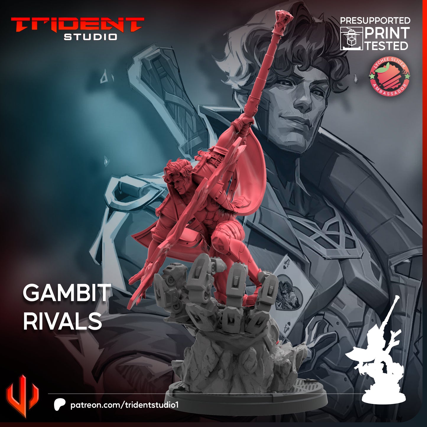 Gambit Rivals(Fan art sculpted by Trident Studio) (Crisis Protocol Proxy/Alternative)
