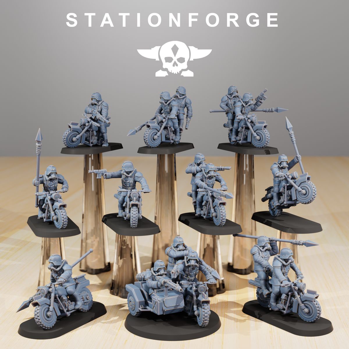 GrimGuard Death Bikers (Sculpted by Stationforge)
