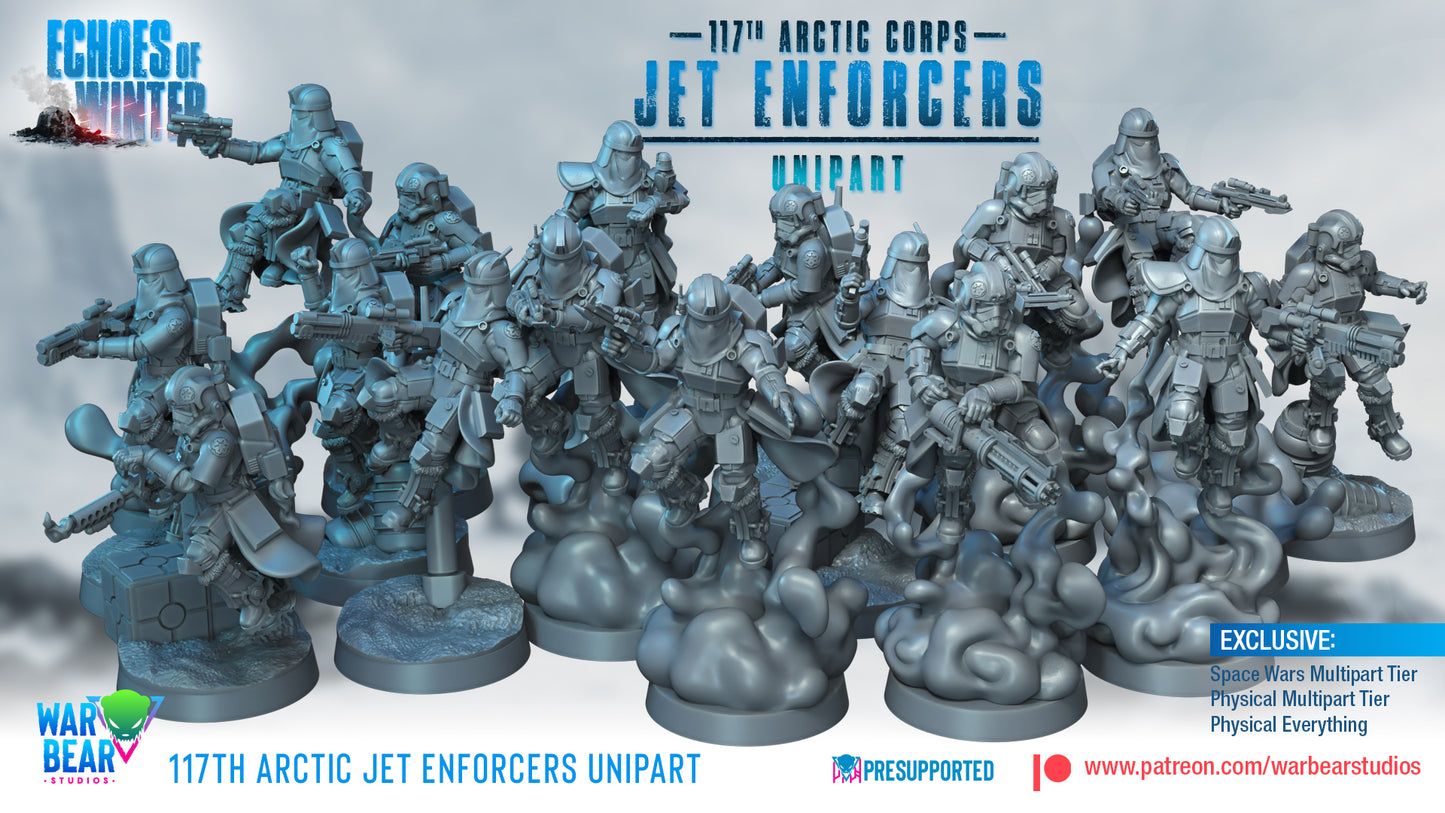 117th Arctic Jet Enforcers - Unipart - set of 16 (Sculpted by War Bear Studios)