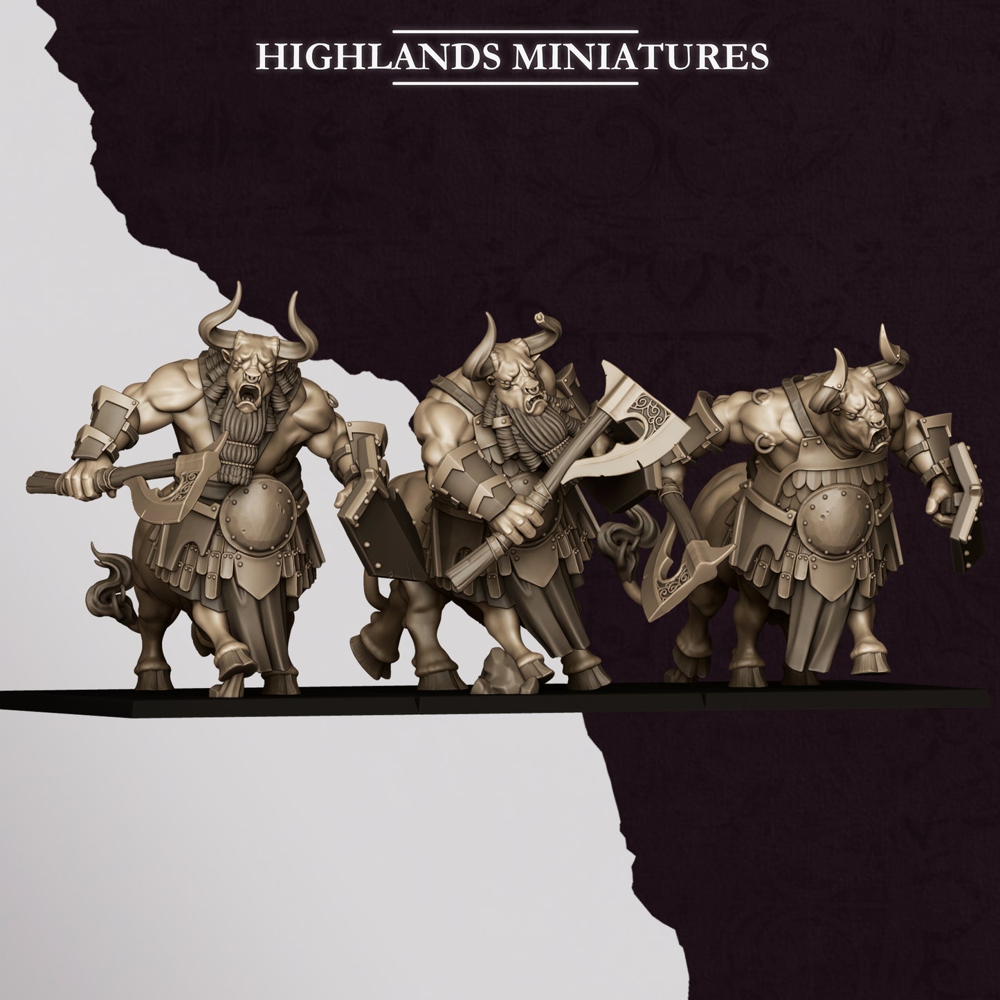 Marduk Minotaurs - set of 3 (Sculpted by Highland Miniatures)