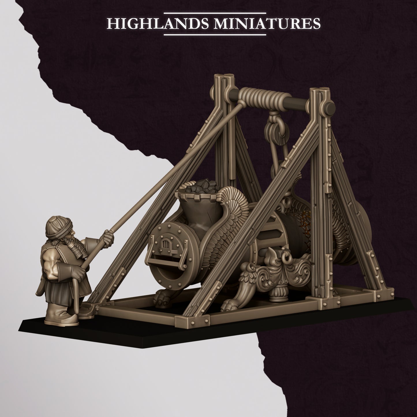 Sons of Marduk Cannon miniature (Sculpted by Highland Miniatures)