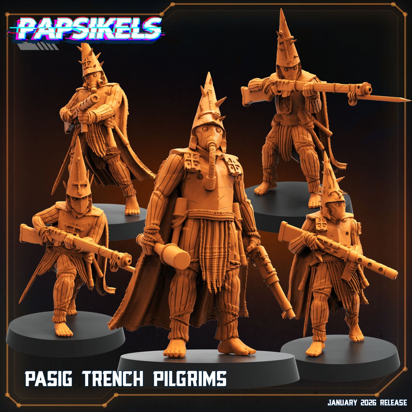 Pasig Trench Pilgrims - set of 5 (Sculpted by Papsikels)