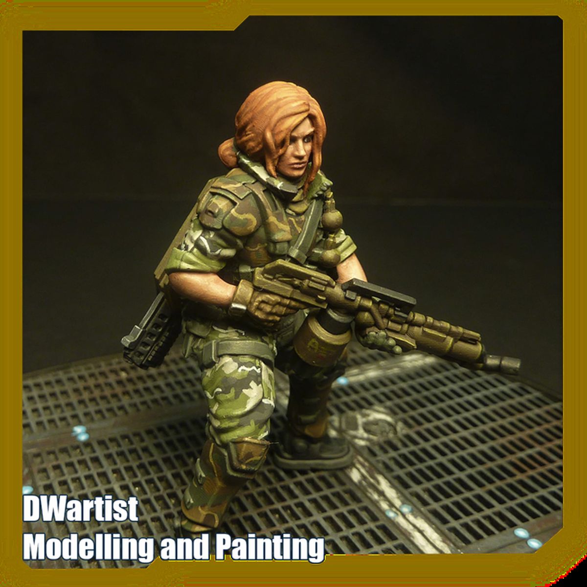 Female Colonist Marine PFC Trissa Ravengold (Sculpted by Papsikels)