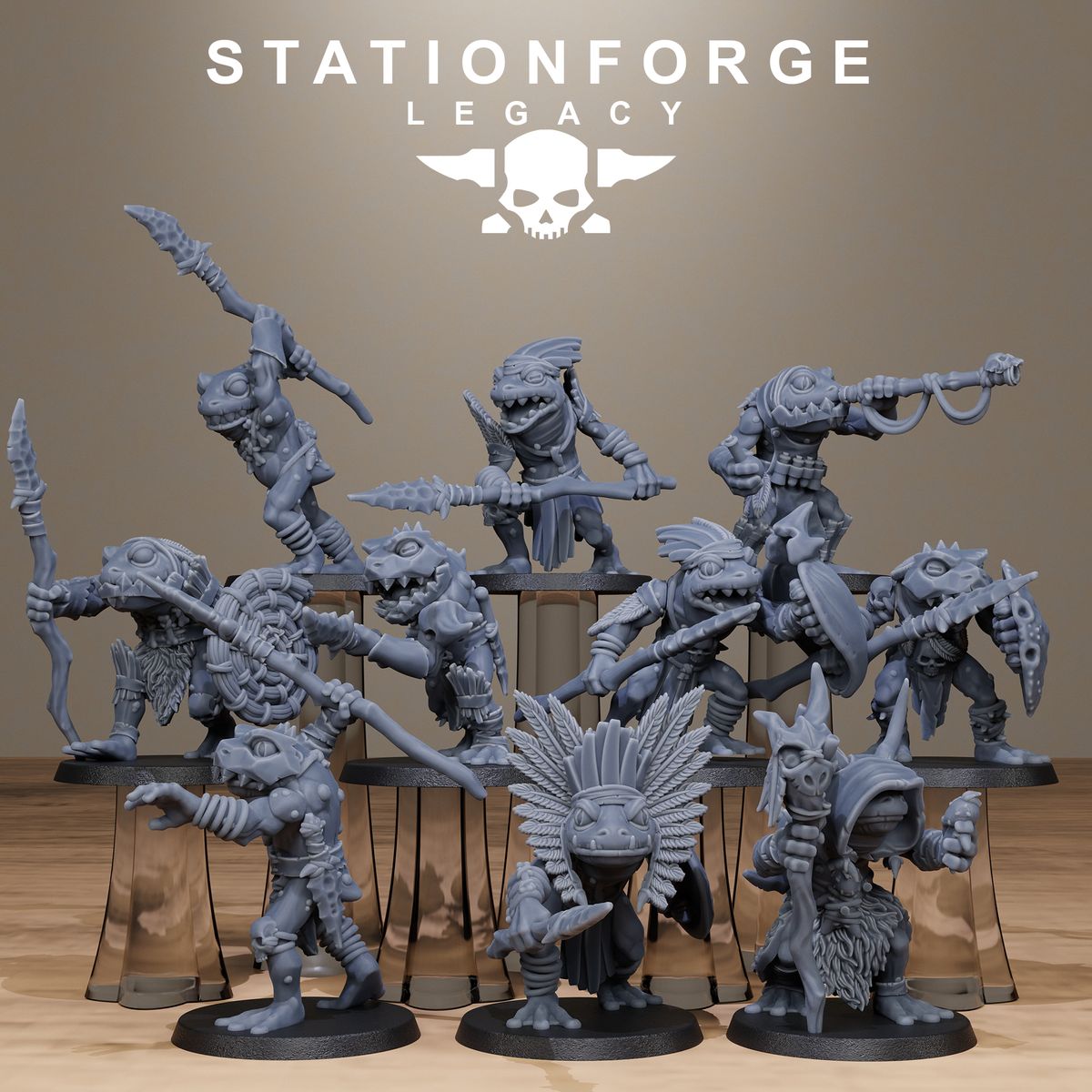 Bogkin Spearman (Sculpted by Stationforge)