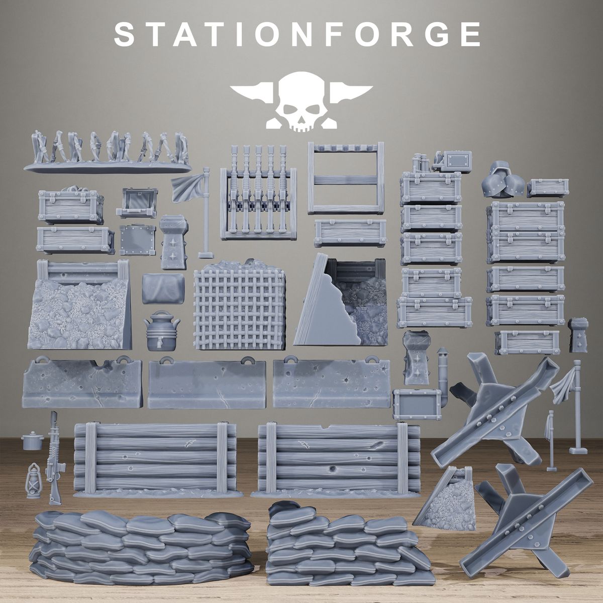 GrimGuard War Terrain Bits (Sculpted by Stationforge)