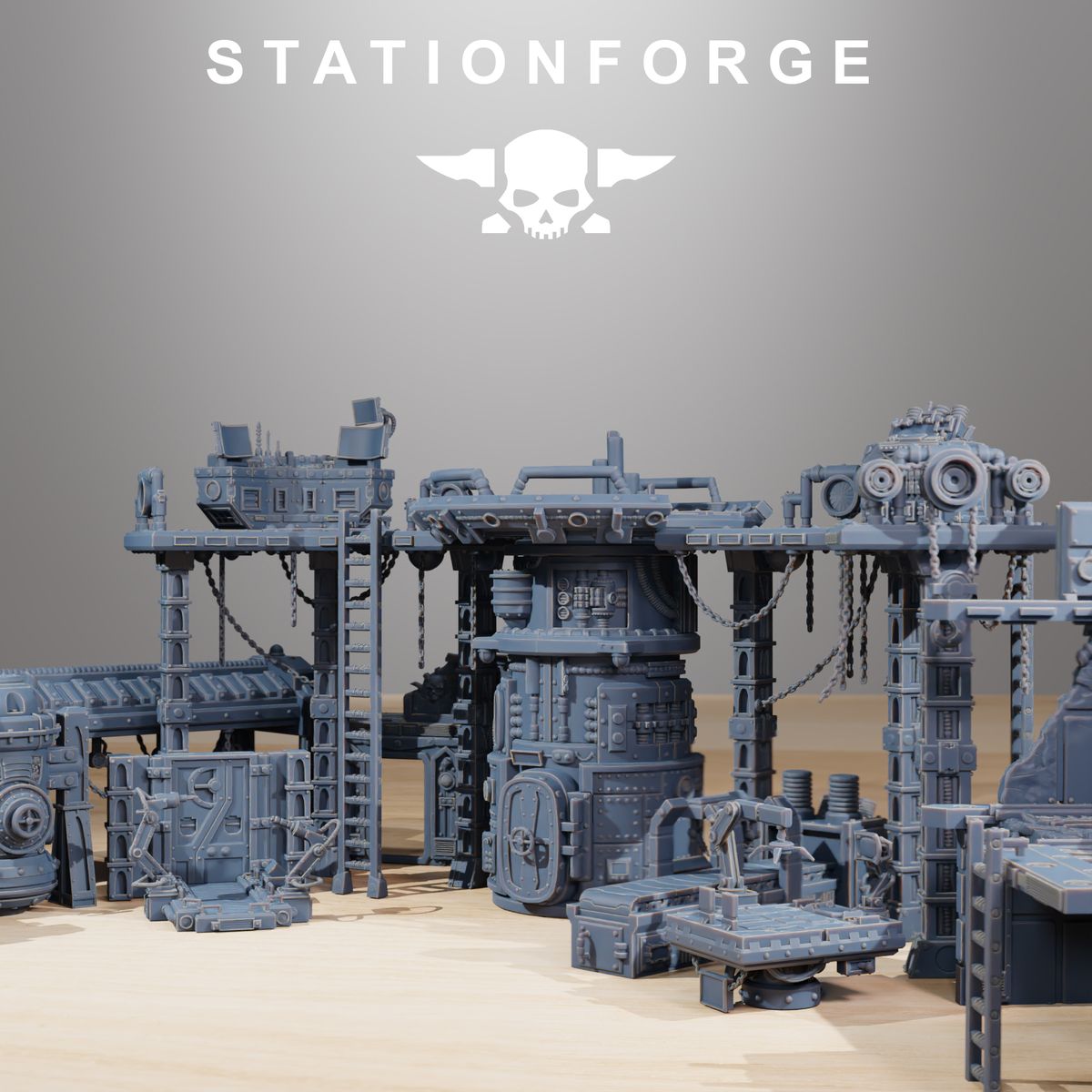 Scavenger Factory Terrain (Sculpted by Stationforge)