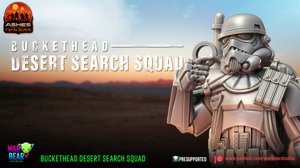 Buckethead Desert Search Squad - set of 7 (Sculpted by War Bear Studios)