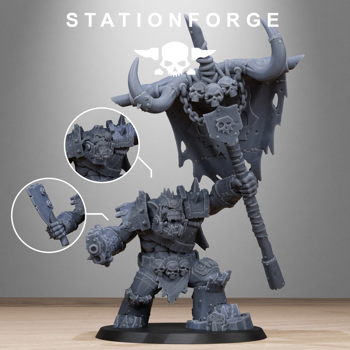 Orkaz Bearer Boss (Sculpted by Station Forge)