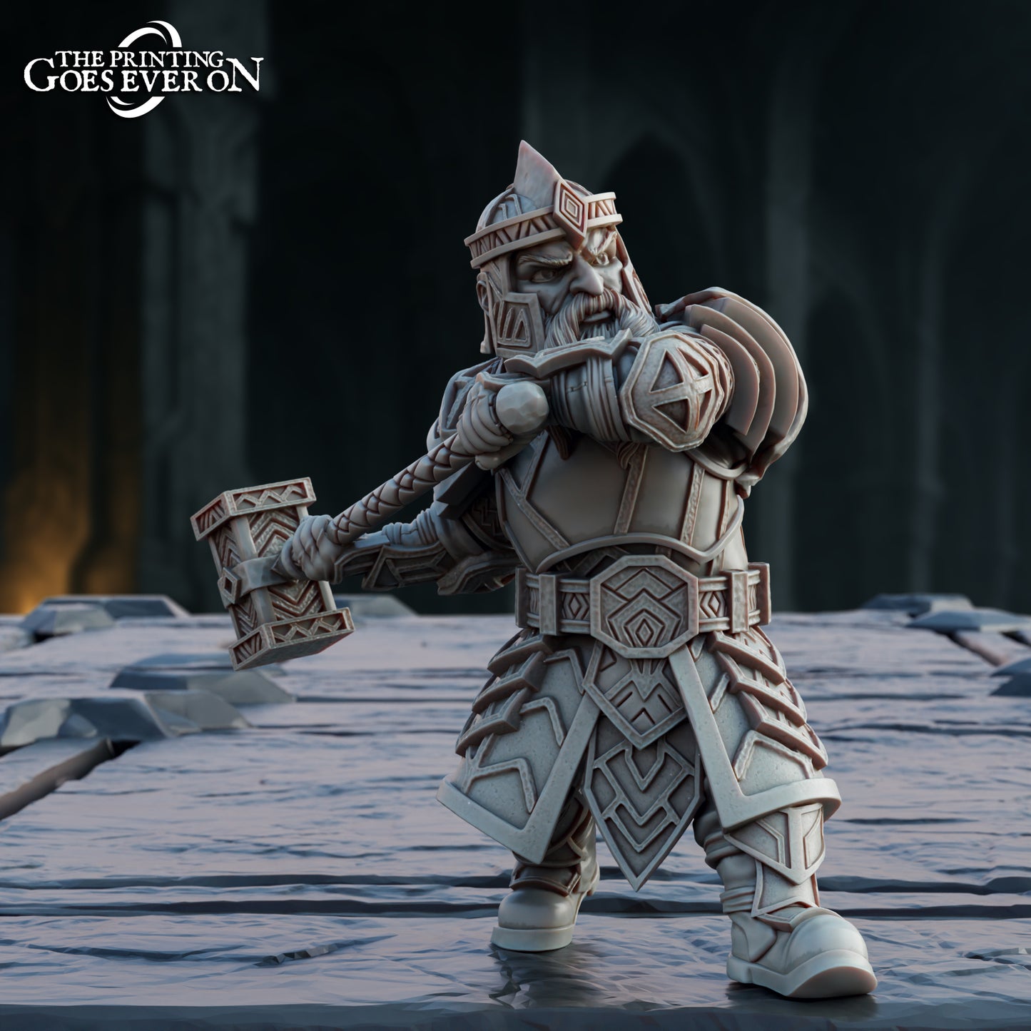Steelvein Clan Dwarven Iron Vanguard - set of 6 (Sculpted by The Printing Goes Ever On)