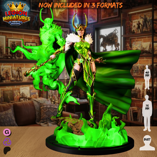 Lady Loki fan-art miniature by Legion Miniatures