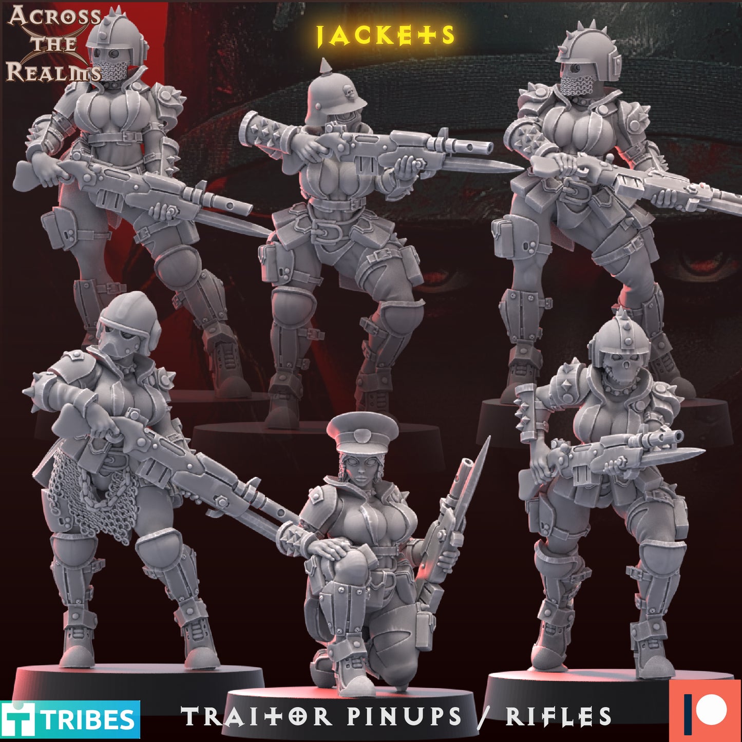 Traitor Pinups with Rifles (Sculpted by Across the Realms)