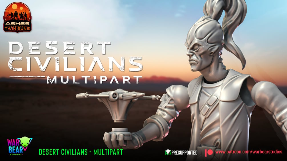 Desert Civilians - Multipart - builds 15+ figures (Sculpted by War Bear Studios)