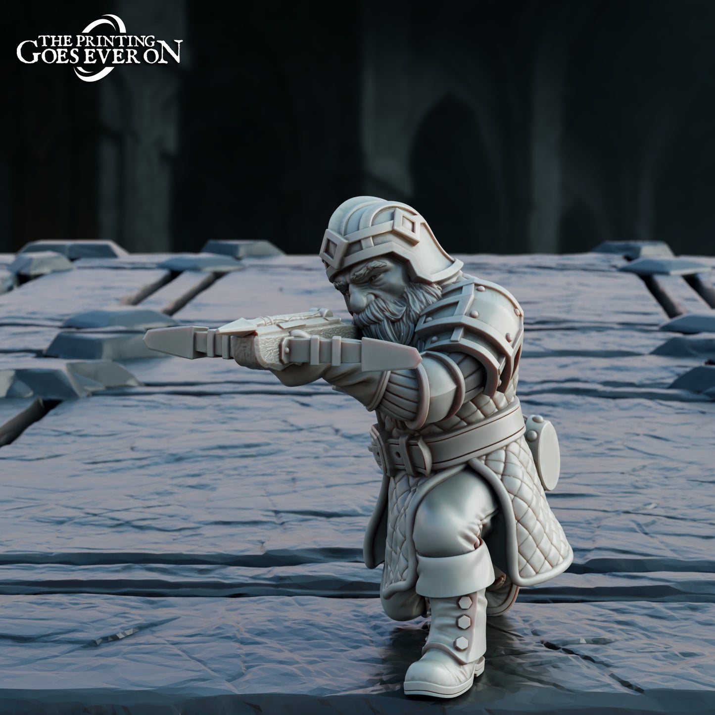 Steelvein Clan Dwarven Crossbowmen - set of 3 (Sculpted by The Printing Goes Ever On)