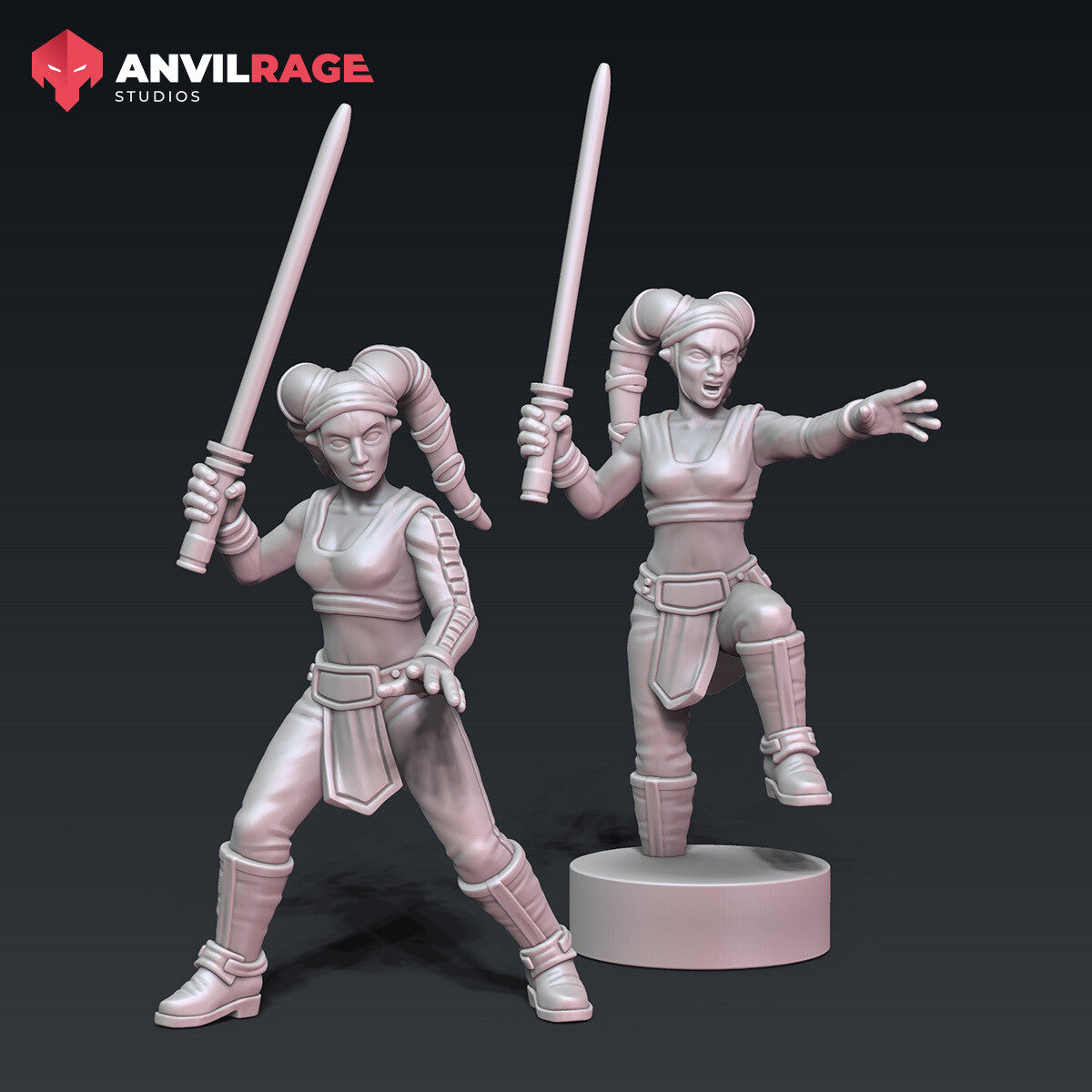 Blue Alien Mistress - Set of 2 (Sculpted by Anvilrage Studios)