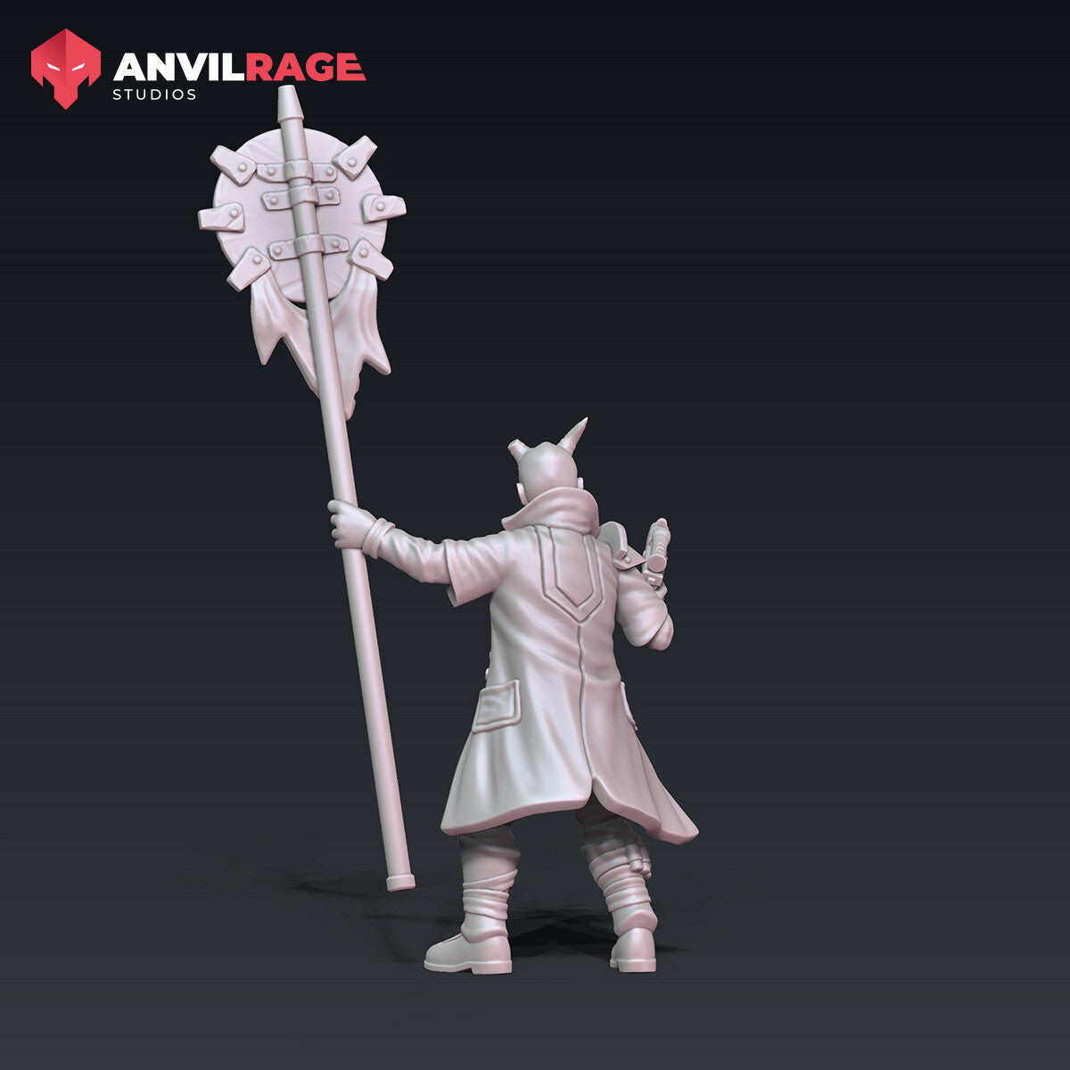 Pirate Crest Bearer miniature, alternate view