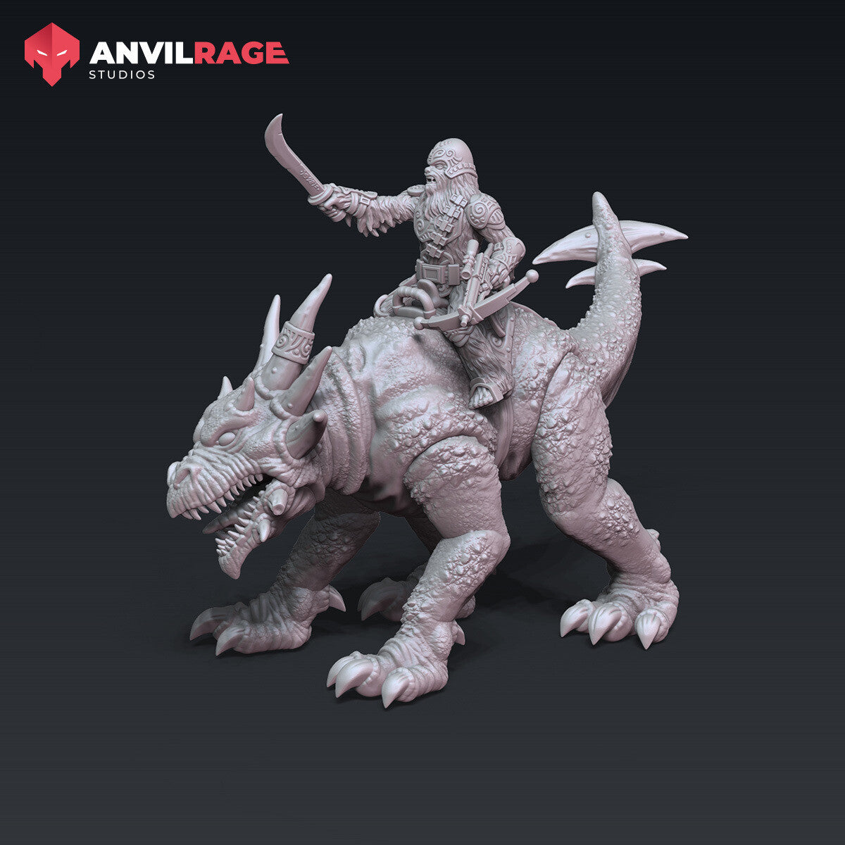 Furry Dragon Rider monster miniature