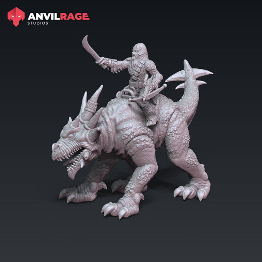 Furry Dragon Rider monster miniature