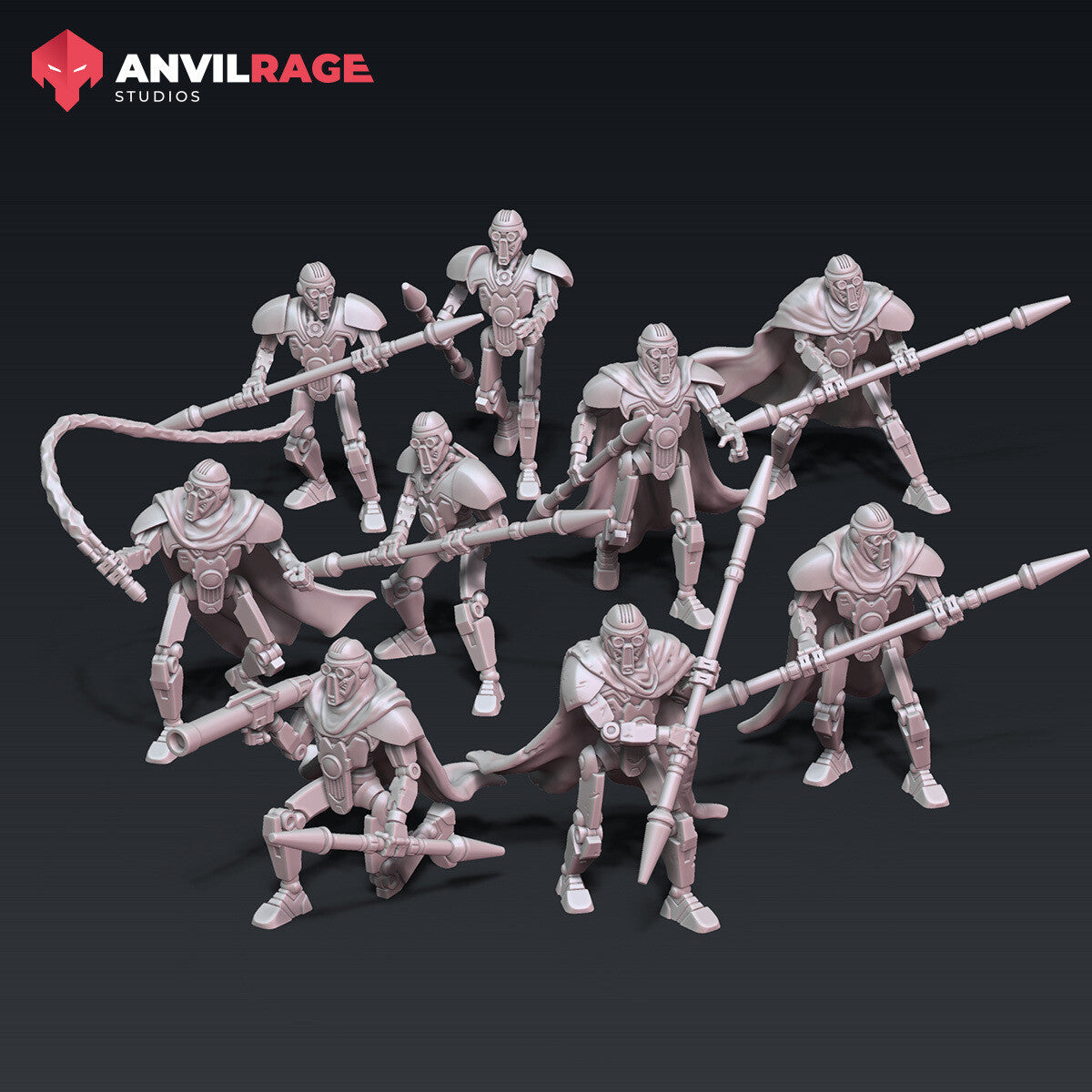 Guardian Droids set of 9 miniatures
