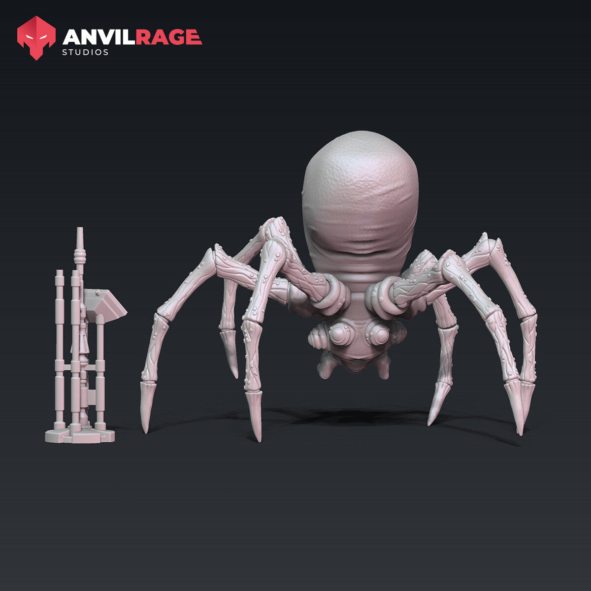 Alien Spider miniature, alternate view