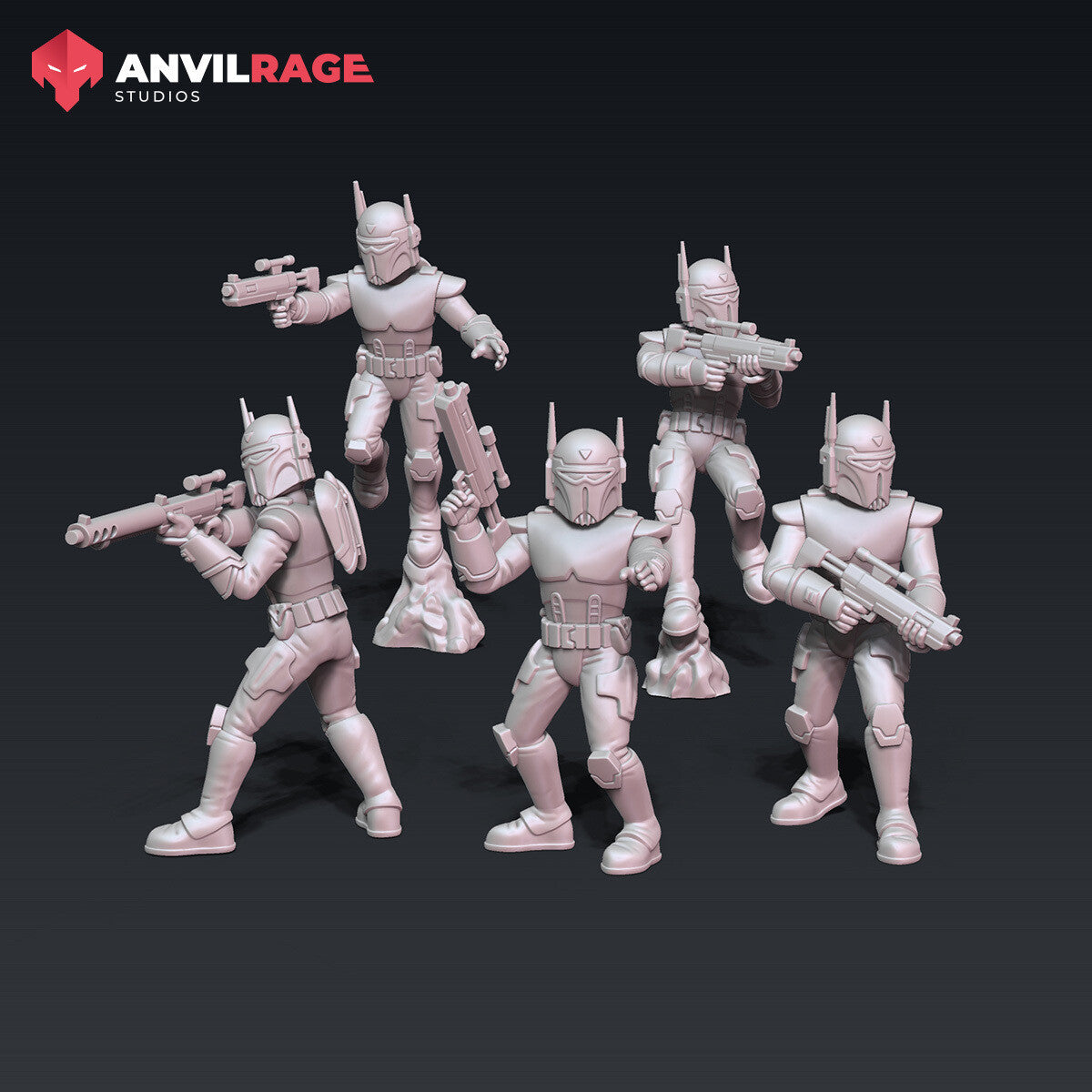 Super Mercenaries Unit set of 5 miniatures