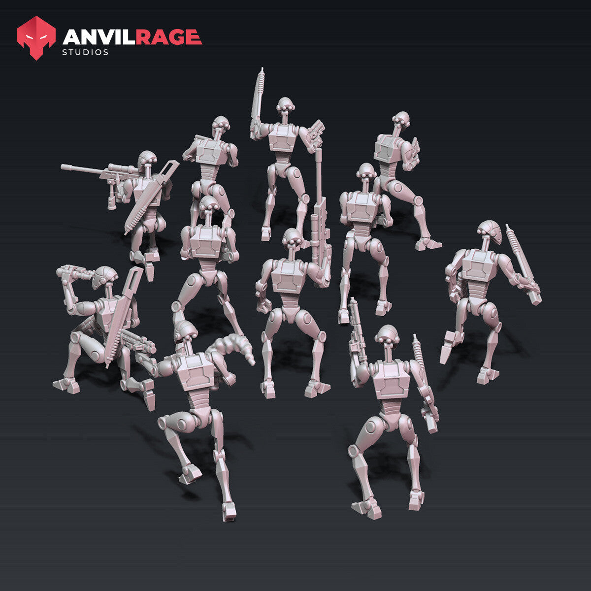 Ninja Droids miniature kit, detail view
