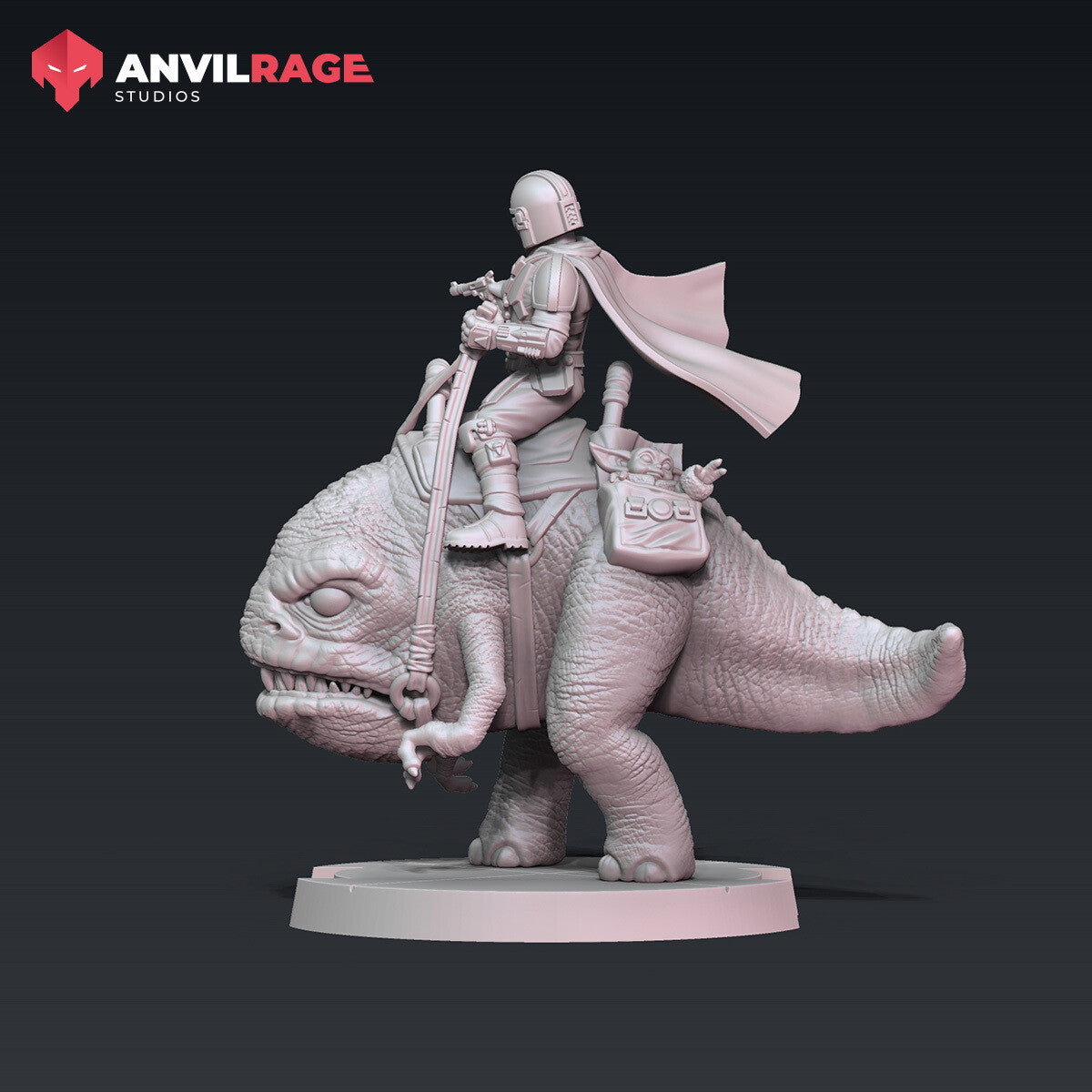 Mercenary Hero Rider miniature detail view