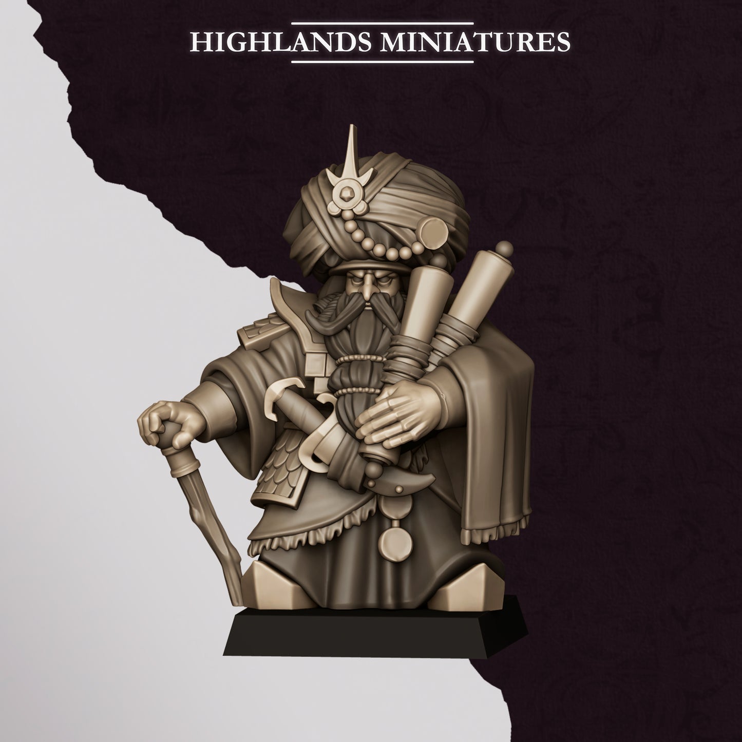 Marduk Sorcerer miniature (Sculpted by Highland Miniatures)