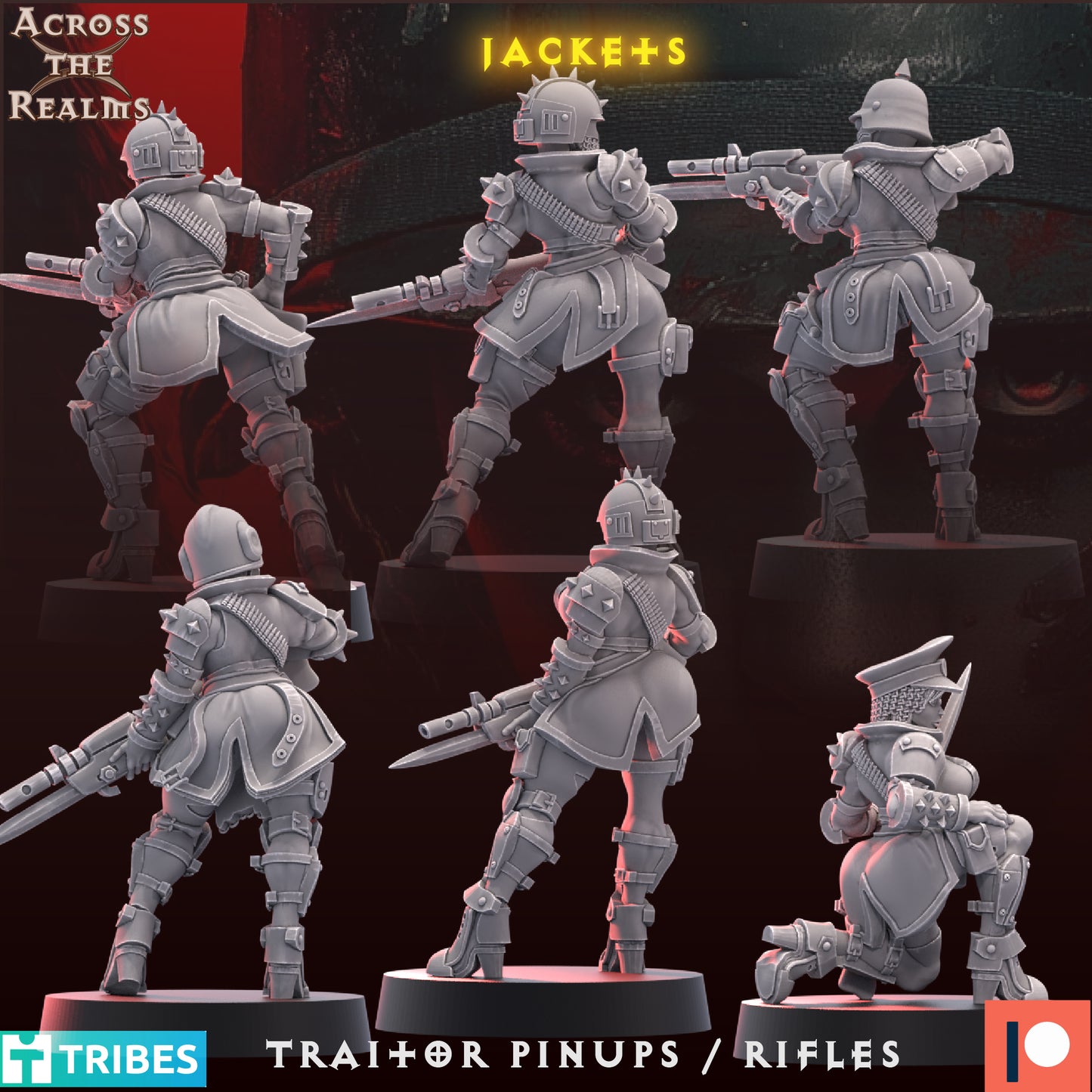 Traitor Pinups with Rifles (Sculpted by Across the Realms)