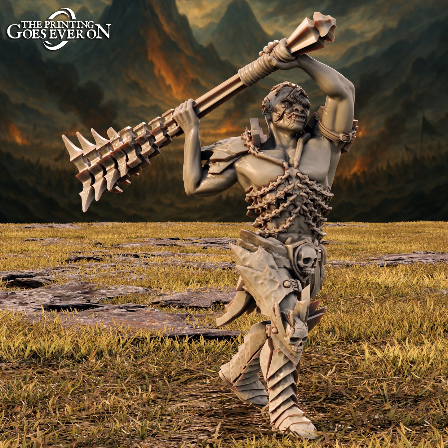 Brukh Orc Henchman on Foot (Sculpted by The Printing Goes Ever On)
