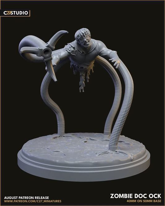 Zombie Doc Ock on 50mm Base (Sculpted by C27 Minis & Terrain)