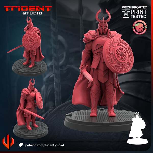 Asgardian Sword Knight (Fan art sculpted by Trident Studio) (Crisis Protocol Proxy/Alternative)