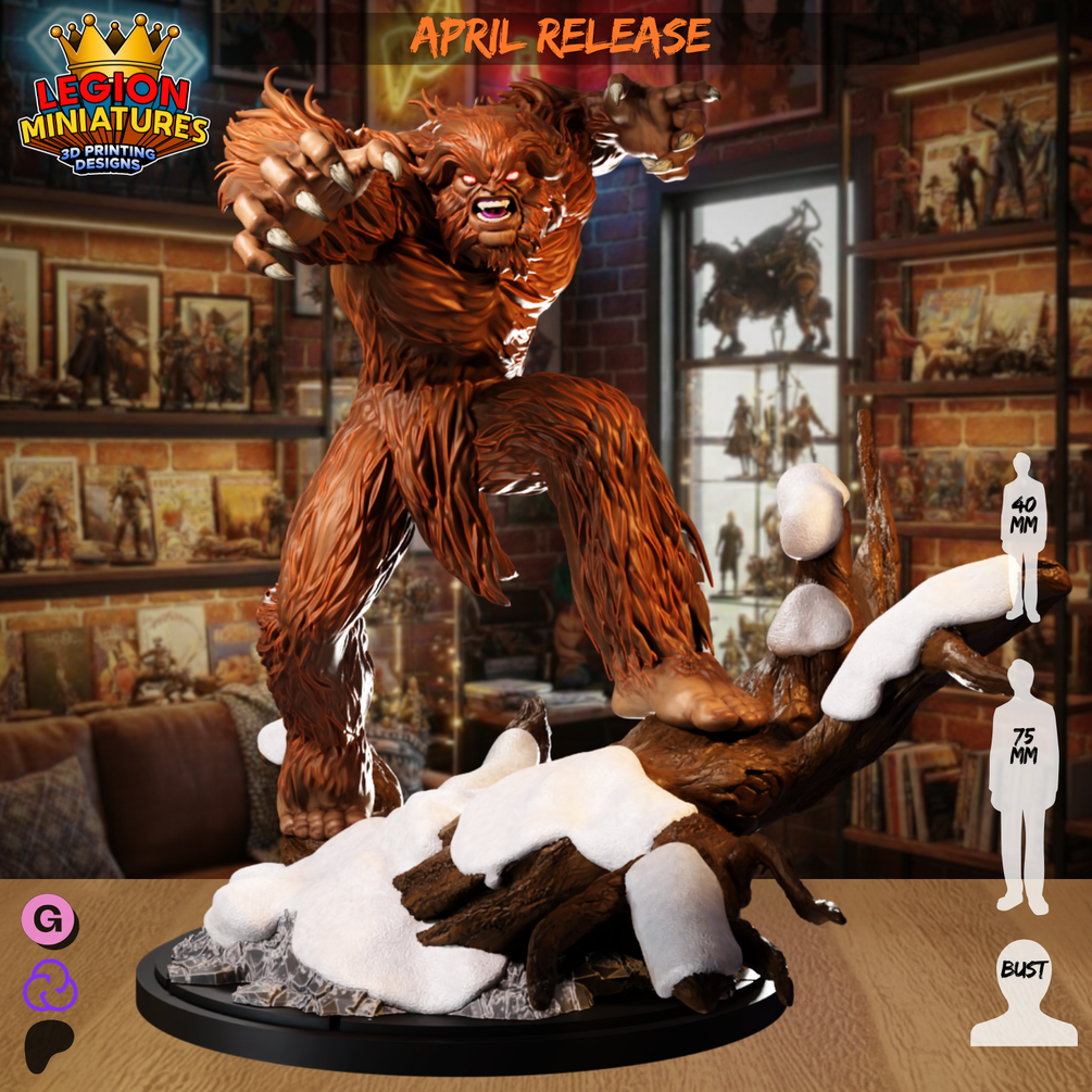 Sasquatch fan-art miniature by Legion Miniatures