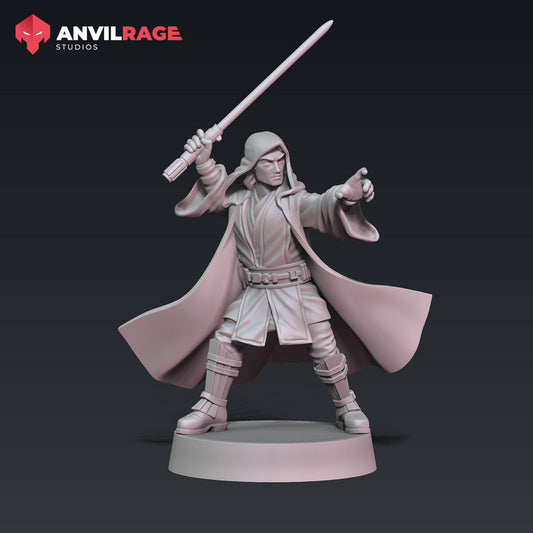 Hooded Chosen One fighting pose miniature