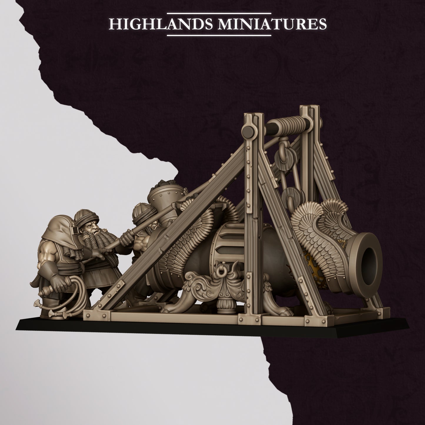 Sons of Marduk Cannon miniature (Sculpted by Highland Miniatures)