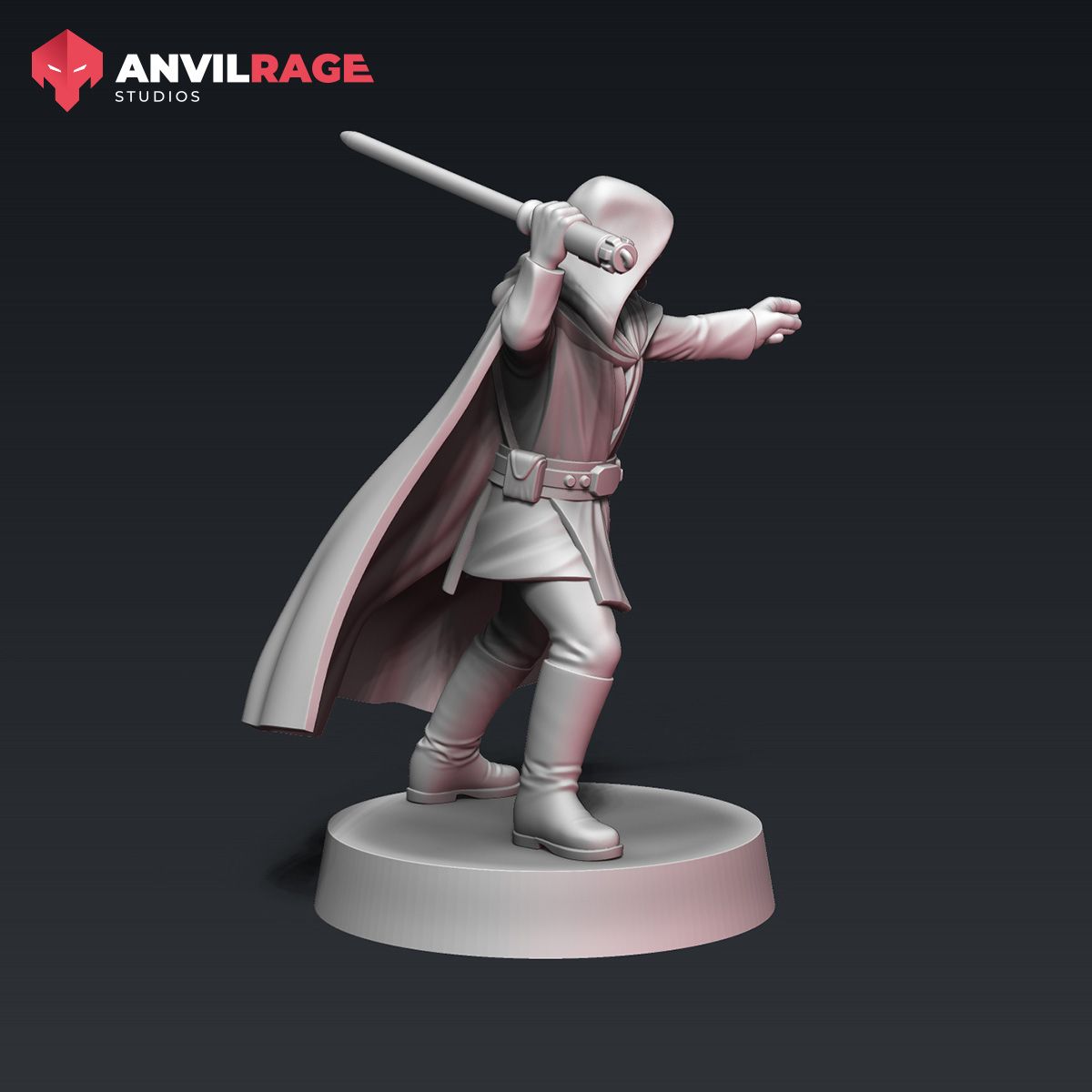 Master Luke action pose, close-up