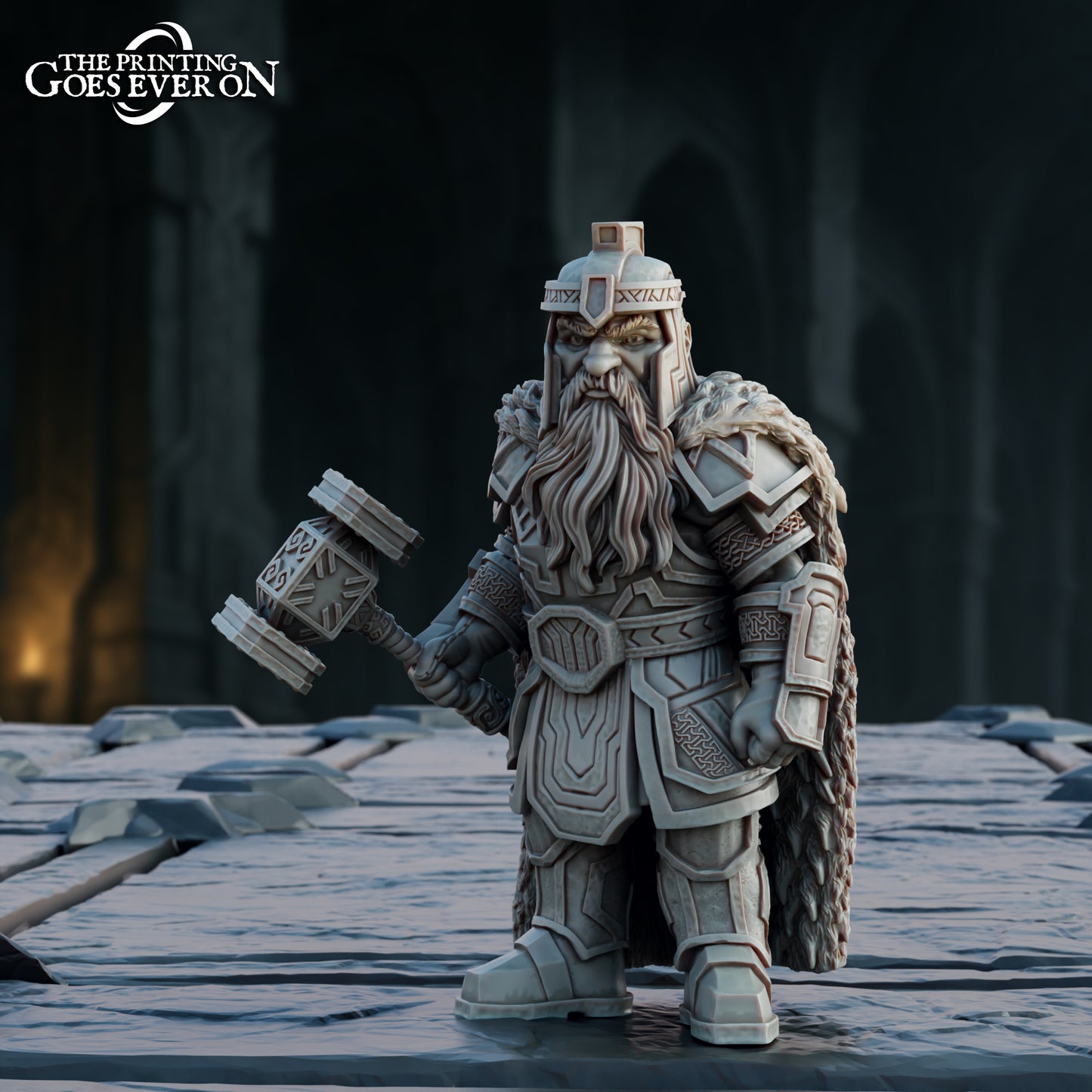 Dorin Ironmark on Foot (Sculpted by The Printing Goes Ever On)