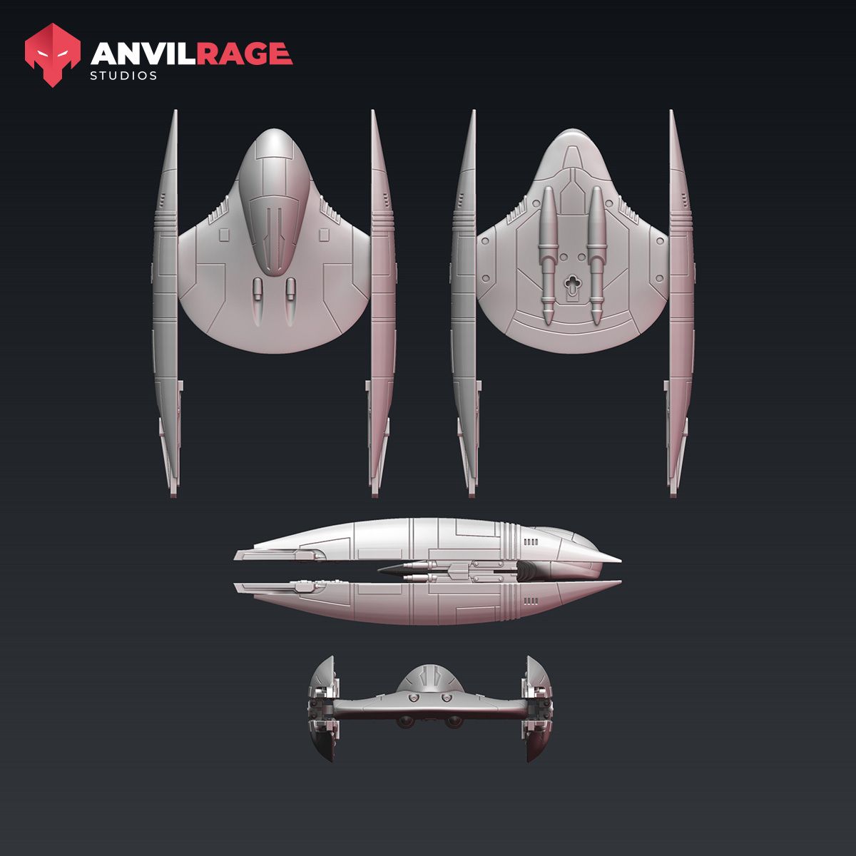 Starfighter Droid, top view