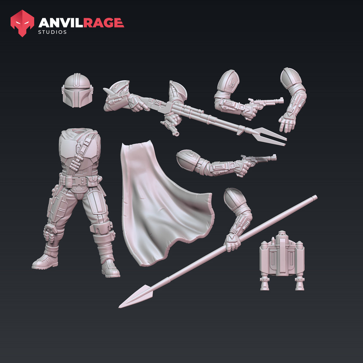 Mercenary Hero - multi part set (Sculpted by ANVILRAGE)