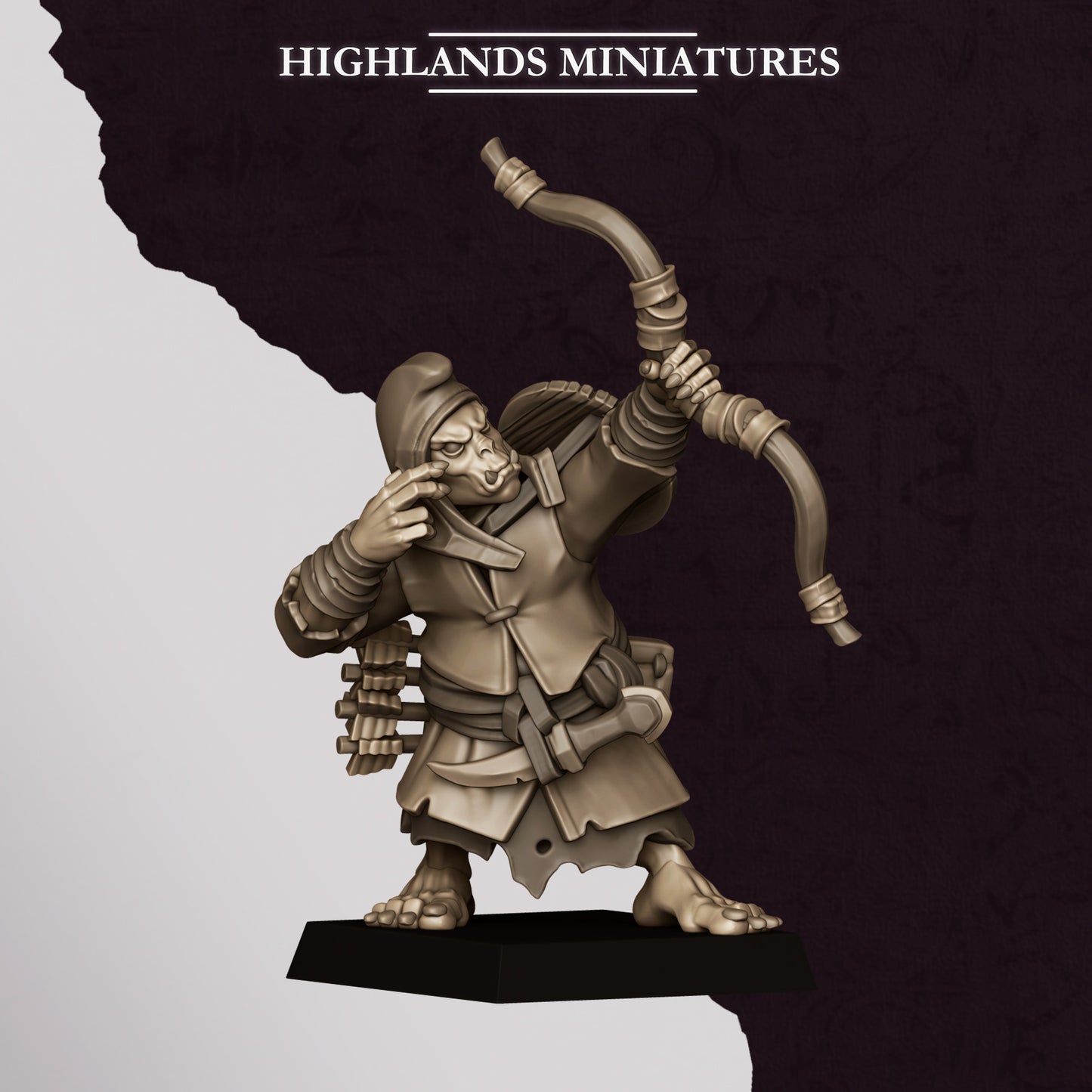 Hobgoblin Archers miniature (Sculpted by Highland Miniatures)