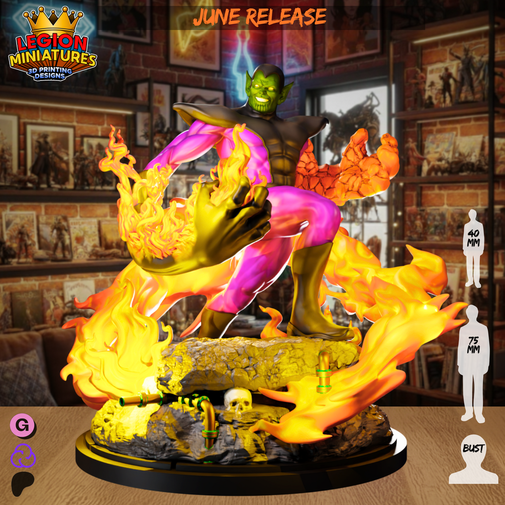 Super-Skrull fan-art miniature by Legion Miniatures
