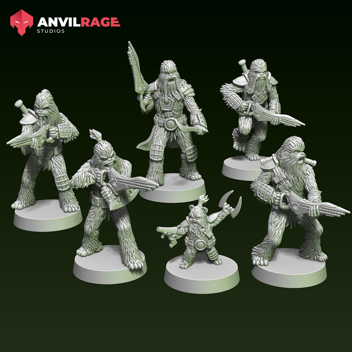 Furry Warriors Marksmen set of 6 miniatures