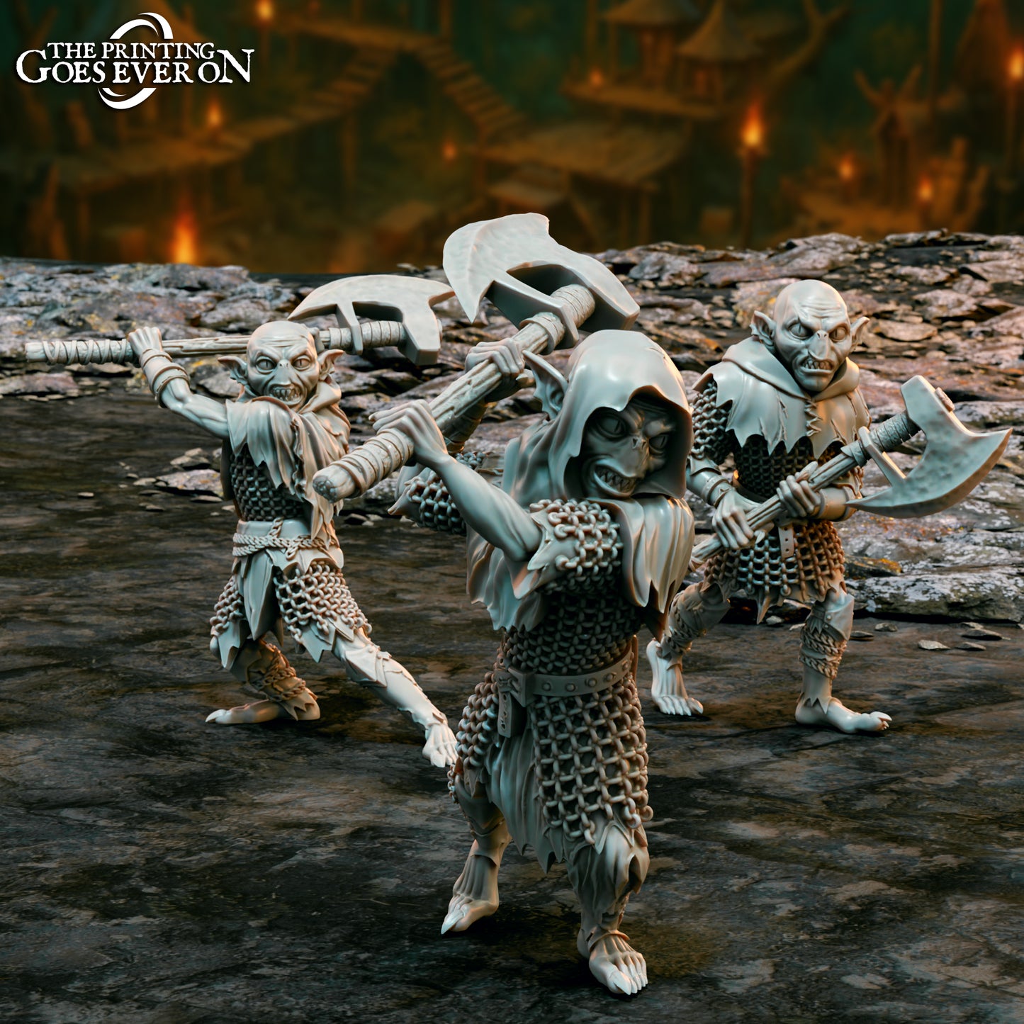 Goblin Stalkers - set of 3 (sculpted by Printing Goes Ever On)