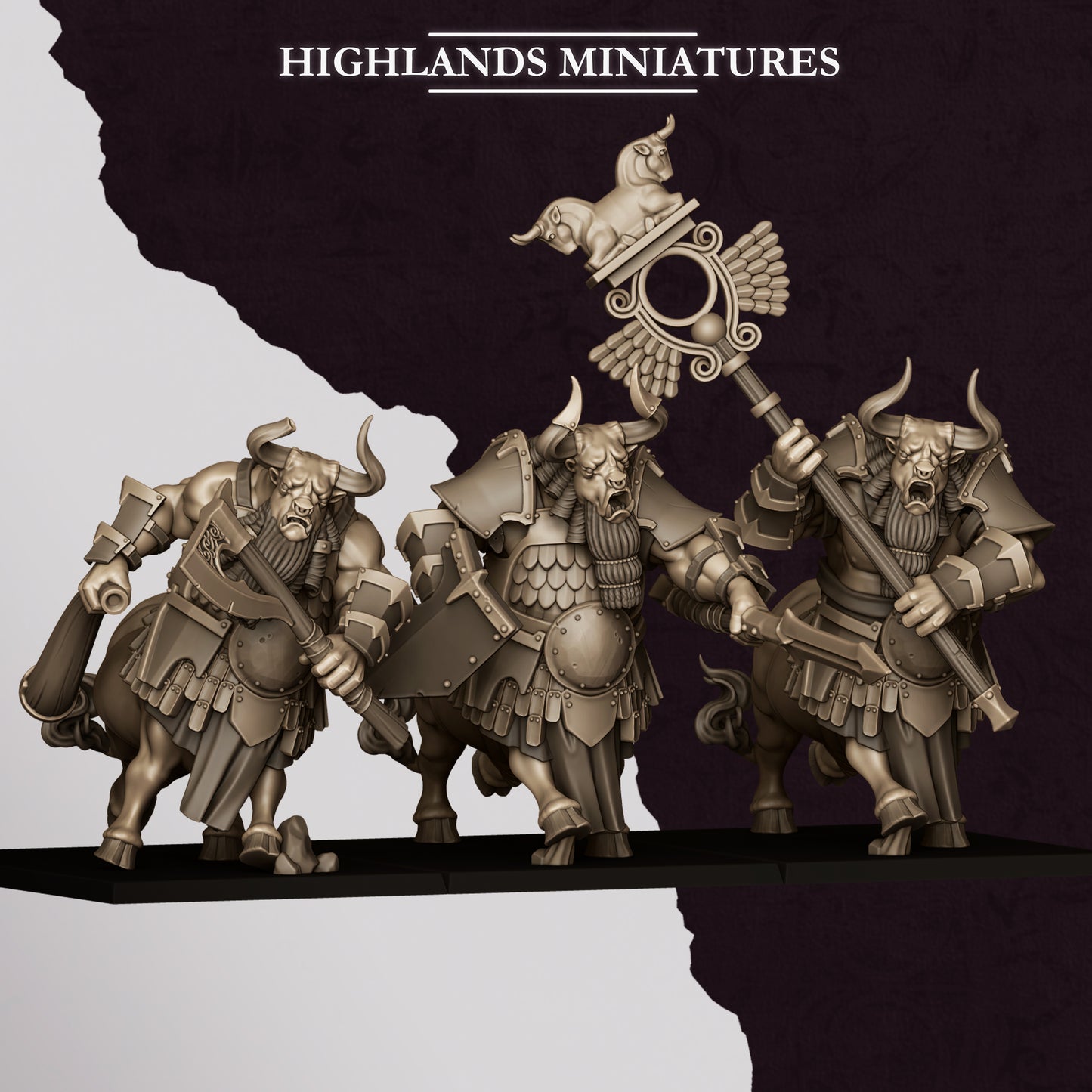 Marduk Minotaurs - set of 3 (Sculpted by Highland Miniatures)