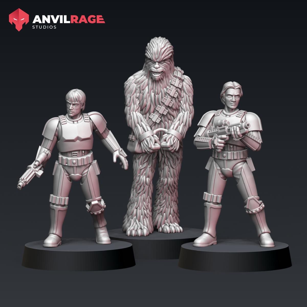 Infiltrator Team set of 3 heroic scale miniatures