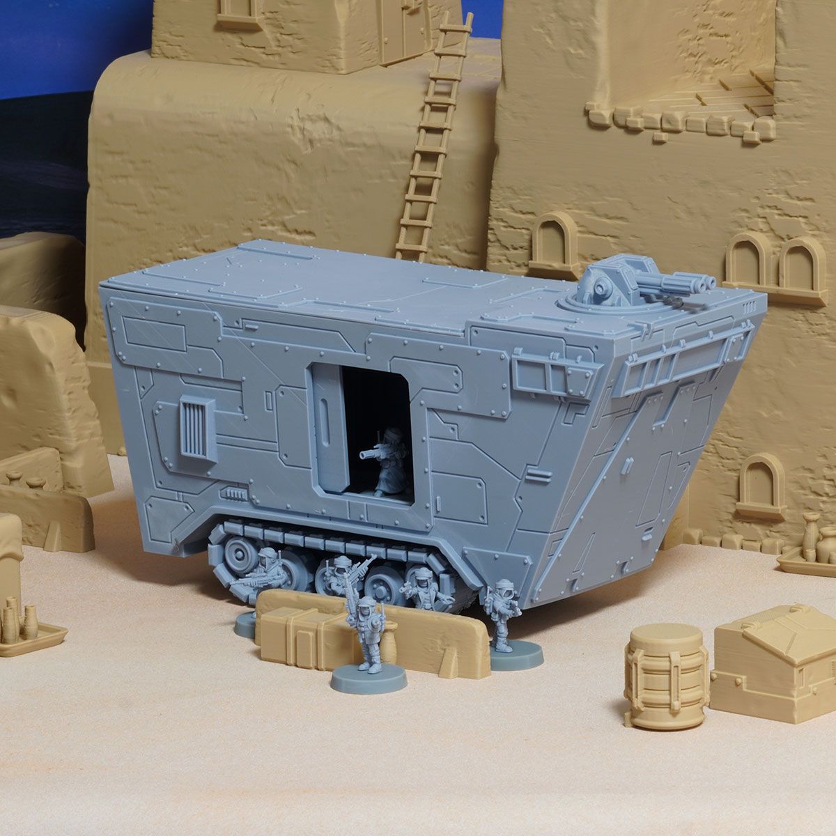 Scrap Bus miniature vehicle, detail view