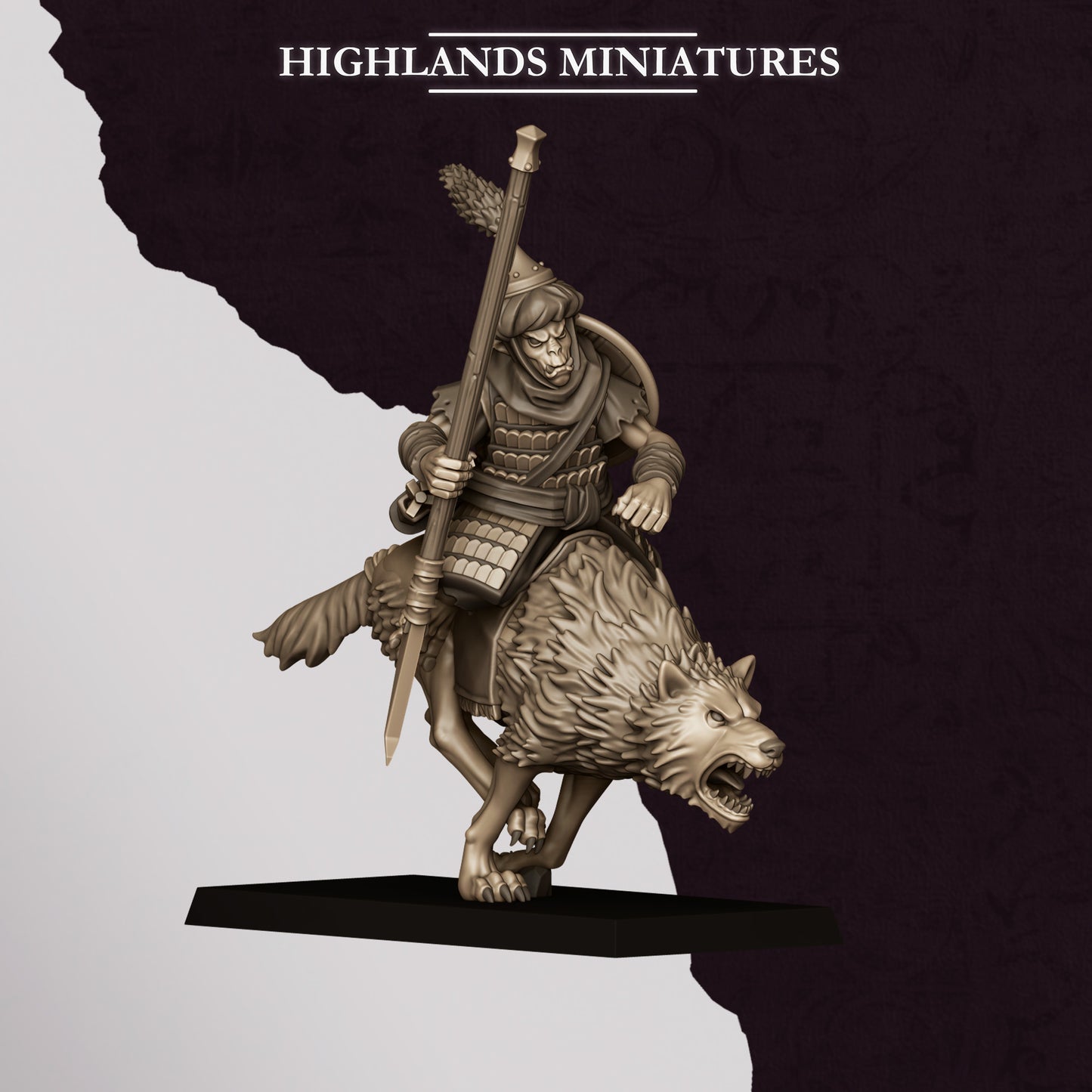 Hobgoblin Riders miniature (Sculpted by Highland Miniatures)