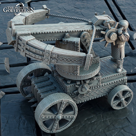Dwarven Ballista with Siege Crew (Sculpted by The Printing Goes Ever On)
