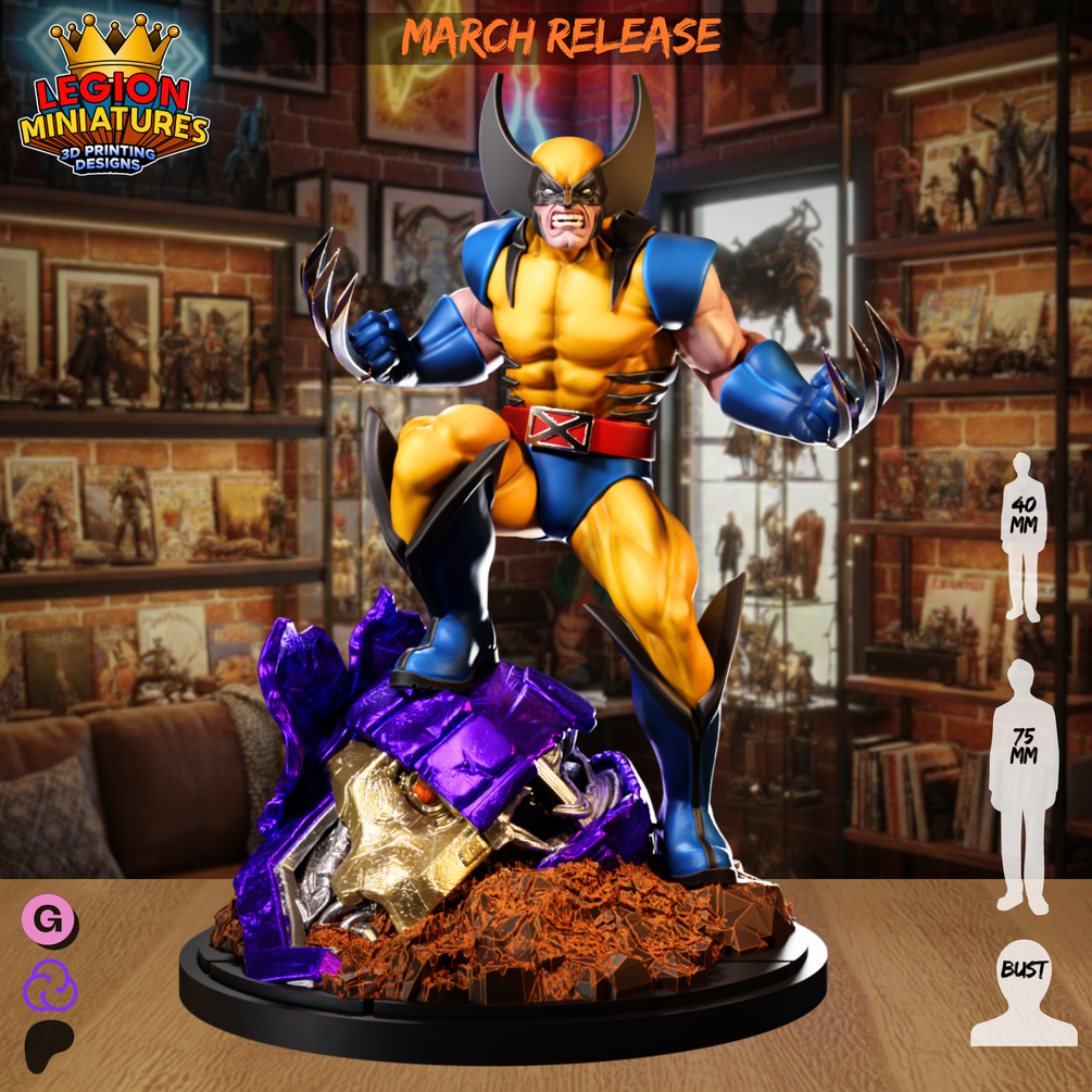 Wolverine fan-art miniature by Legion Miniatures